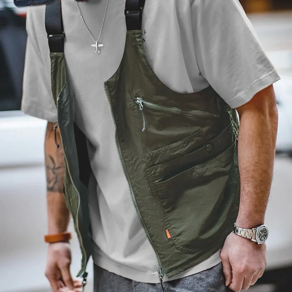 Black Men's Oversized Tote Bag - Minimal Everyday Carry